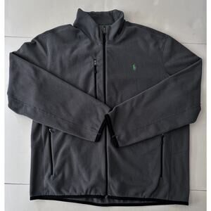 Polo Ralph Lauren Performance Fleece Jacket Men XXL Gray Pony Zip Up Pockets